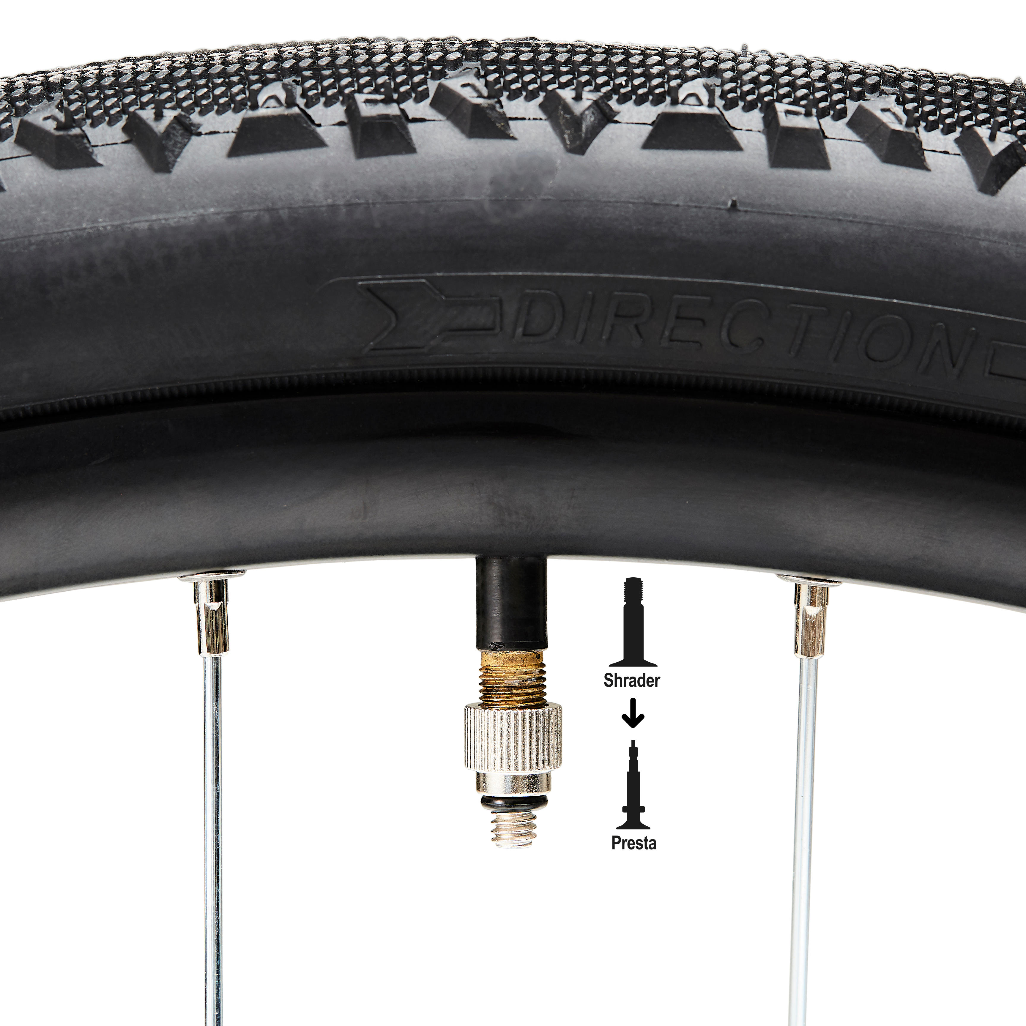 اتصال انعطاف‌پذیر ROCKRIDER - مناسب شیر تایر Presta و Schrader