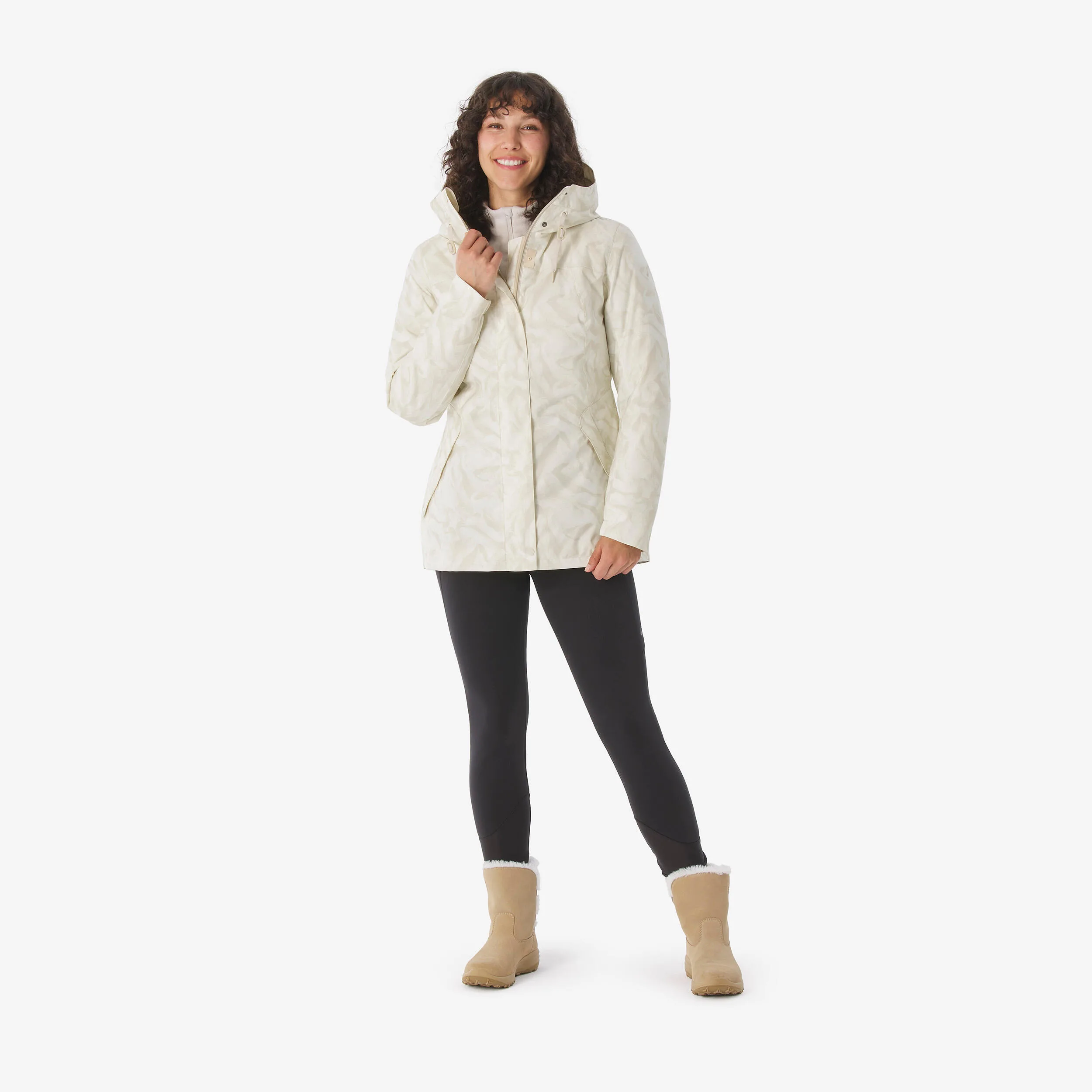 68f66a92bcbce_1760979602 Kadın Outdoor Su Geçirmez Kar Montu/Kışlık Mont - Mor - NH500 -10 °C