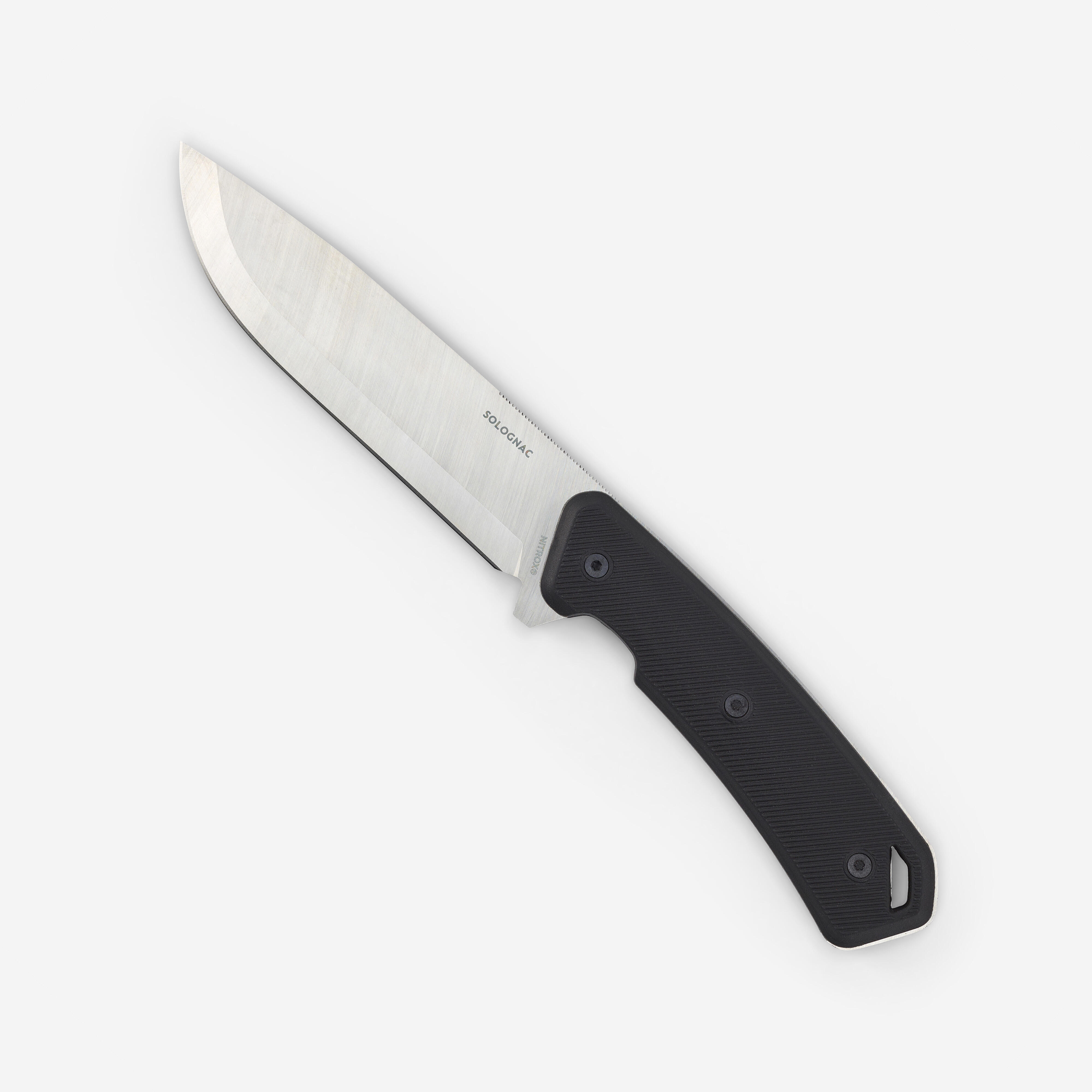 چاقوی شکار ثابت SOLOGNAC – مشکی – فولاد ضدزنگ – مدل Sika 130 FR Grip