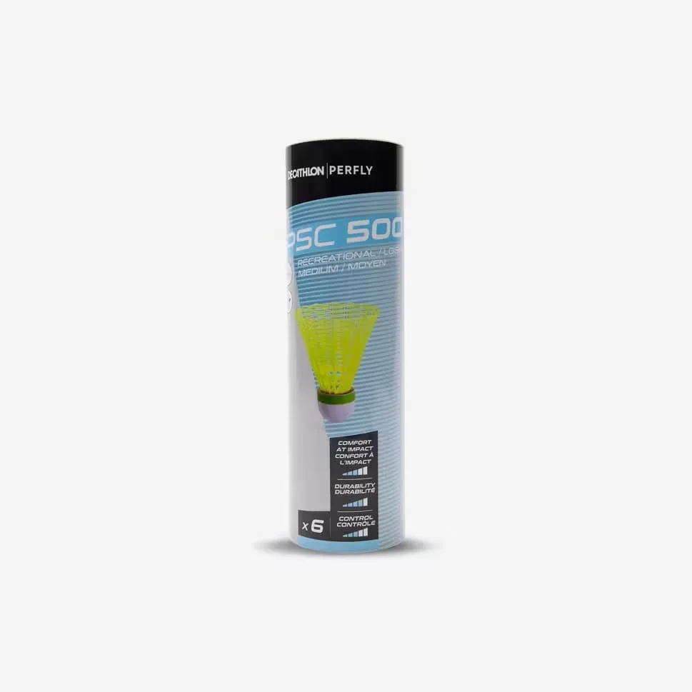 توپ بدمینتون پلاستیکی – بسته ۶ عددی – مدل PSC 500