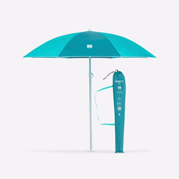 چتر ساحلی - ۲ نفره - آبی/سبز - مدل Paruv 160