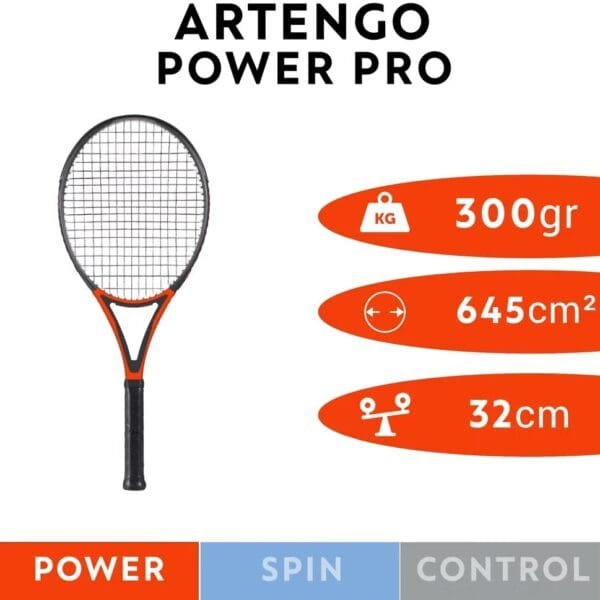 راکت تنیس بزرگسال - 300 گرم - TR990 Power Pro - ARTENGO - Image 10