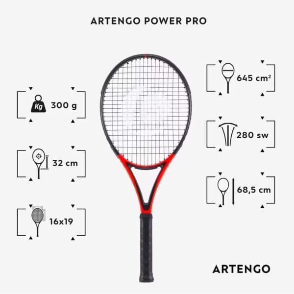 راکت تنیس بزرگسال - 300 گرم - TR990 Power Pro - ARTENGO - Image 3