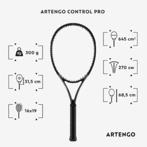 راکت تنیس بزرگسالان ARTENGO مدل TR960 CONTROL PRO – بدون رشته – ۳۰۰ گرم