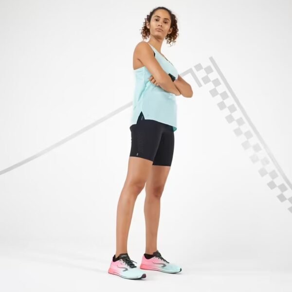 شلوارک زنانه دوچرخه‌سواری و دویدن - مشکی - Kiprun Run 900 Light - Image 4