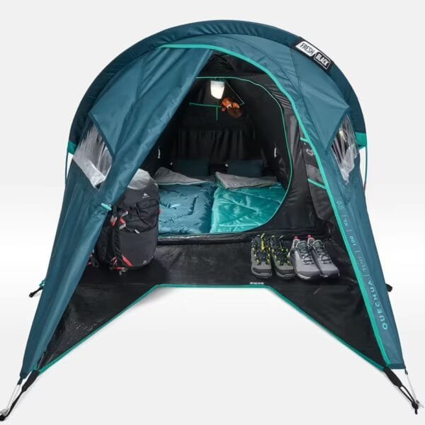 چادر کمپینگ 2 نفره QUECHUA MH100 Fresh & Black -سایز XL - Image 5