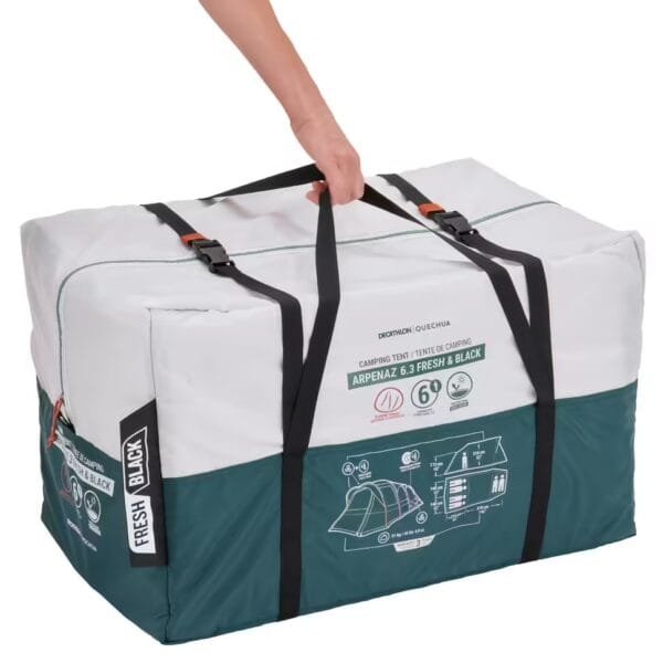 چادر کمپینگ ۶ نفره QUECHUA مدل Arpenaz 6.3 F&B – سه اتاقه - Image 14