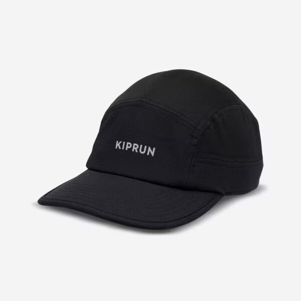 کلاه دویدن بزرگسال - 5 پنل - مشکی - kiprun