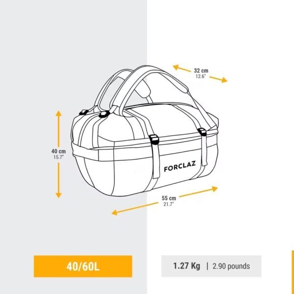 کوله‌پشتی کوهنوردی بیرونی - 40 لیتر/60 لیتر - مدل Duffel 500 Extend - Image 4