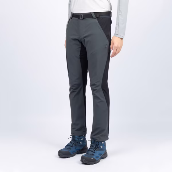 شلوار کوهنوردی مردانه QUECHUA مدل MH500 - مشکی/خاکستری