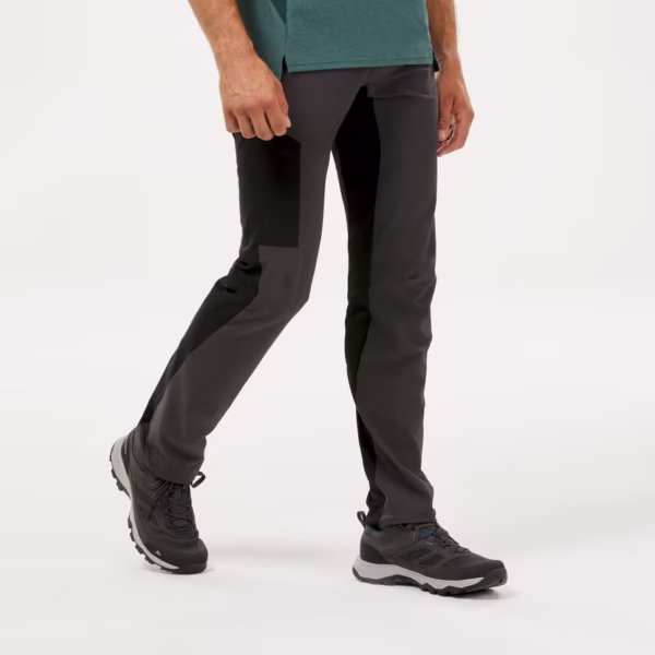 شلوار کوهنوردی مردانه QUECHUA مدل MH500 - مشکی/خاکستری