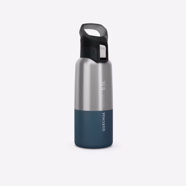 فلاسک استیل ضد زنگ فضای باز - 0.5 لیتر - آبی - مدل MH500 - برند QUECHUA