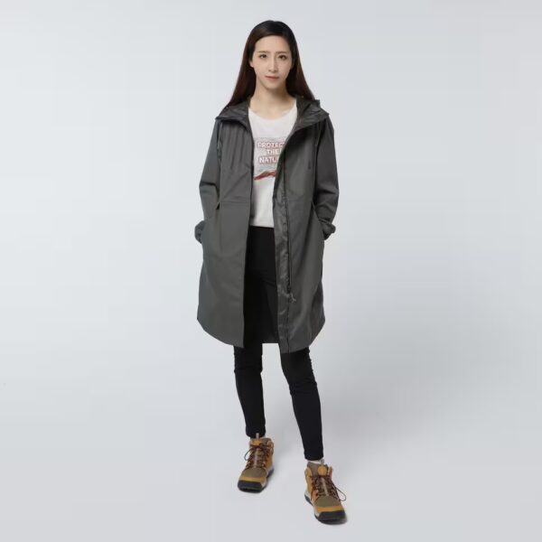 بارانی زنانه فضای باز QUECHUA - مدل Raincut Long - Image 6
