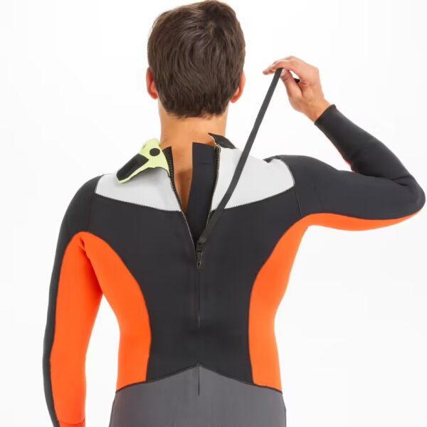 لباس غواصی مردانه - نئوپرن پوشش‌دار - ضخامت ۳/۲ میلیمتر - رنگ مشکی / نارنجی - مدل Dinghy 500 - برند TRIBORDE - Image 8