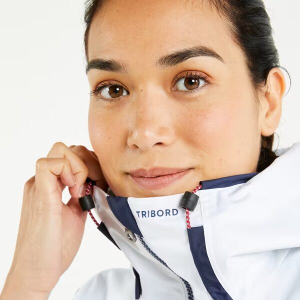 کاپشن زنانه بادبانی سبک TRIBORD - رنگ سفید - مدل Sailing 100 - Image 5