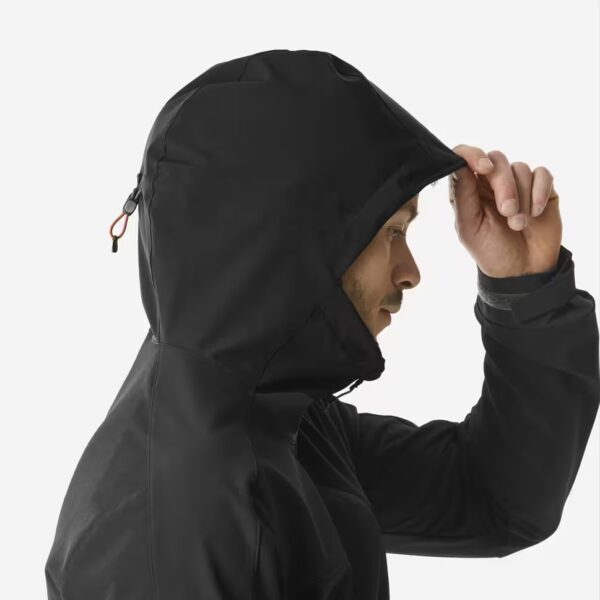 کاپشن سافت شل مردانه FORCLAZ برای طبیعت‌گردی - رنگ مشکی - مدل 500 Windwarm - Image 4