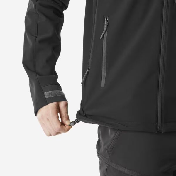 کاپشن سافت شل مردانه FORCLAZ برای طبیعت‌گردی - رنگ مشکی - مدل 500 Windwarm - Image 10