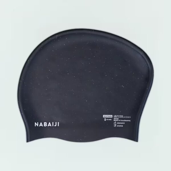 کلاه شنا سیلیکونی NABAIJI – مشکی – اندازه استاندارد - Image 2