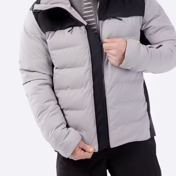 کاپشن اسکی مردانه WEDZE - خاکی/مشکی - Warm 900