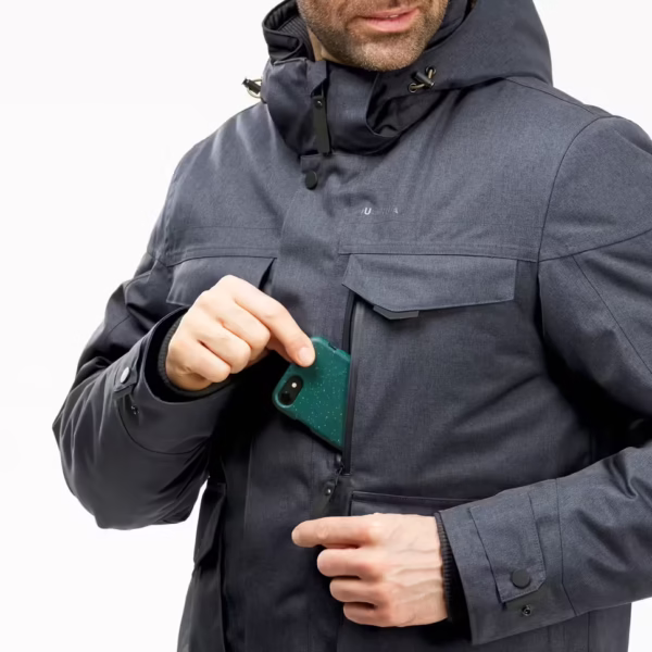 کاپشن زمستانی ضدآب مردانه QUECHUA مدل SH500