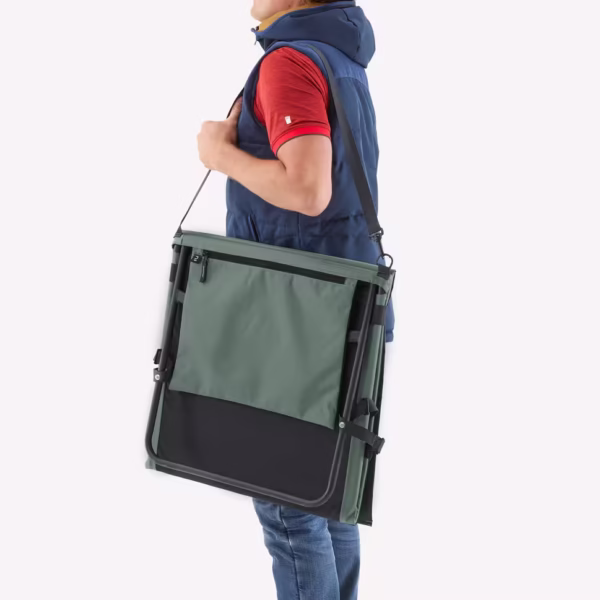 صندلی زمینی کمپینگ تاشو با پشتی قابل تنظیم 160 × 153 سانتی‌متر - QUECHUA