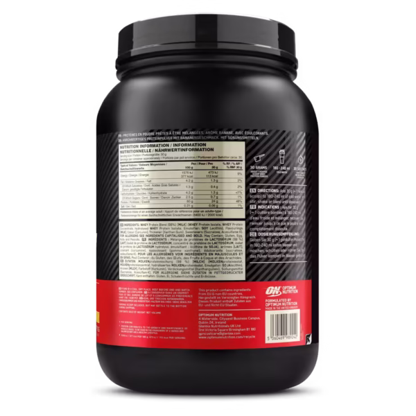 پودر پروتئین Optimum Gold Standard Whey - طعم موز - ۹۰۸ گرم