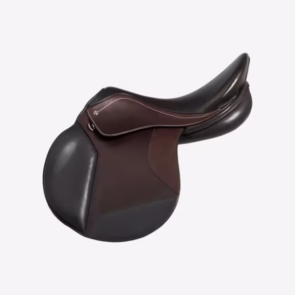 زین اسب چرمی فوگانزا مدل 500 – قهوه‌ای – سایز 17.5 اینچ