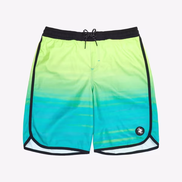 شلوارک شنا بچگانه اولایان ۵۰۰ – سبز/آبی (OLAIAN Kids Long Swim Shorts 500)