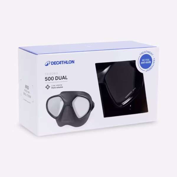 ماسک غواصی و شکار زیر آب SUBEA مدل 500 Dual LV – رنگ مشکی