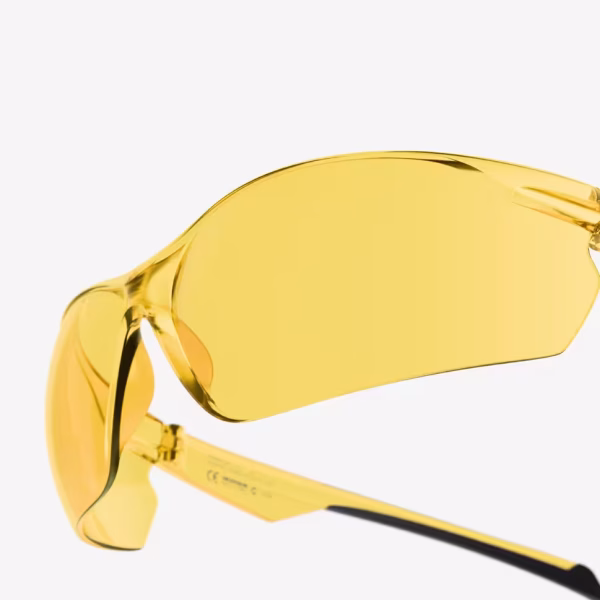 عینک دوچرخه‌سواری راک‌رایدر ROCKRIDER مدل ST 100 – رنگ زرد با محافظت UV