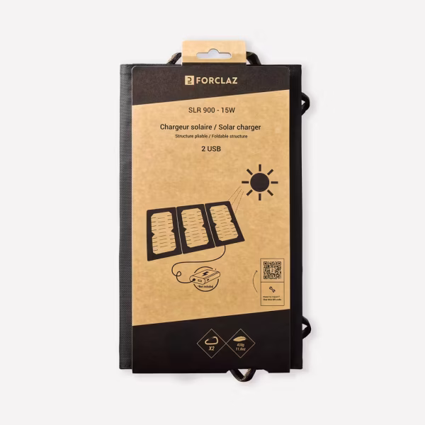 پنل خورشیدی USB مدل SLR900 V2 با توان ۱۵ وات برند FORCLAZ