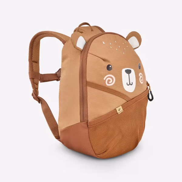 کوله‌پشتی کودکانه فضای باز کوئچوا مدل MH100 – رنگ قهوه‌ای – ظرفیت ۵ لیتر – مناسب ۲ تا ۶ سال