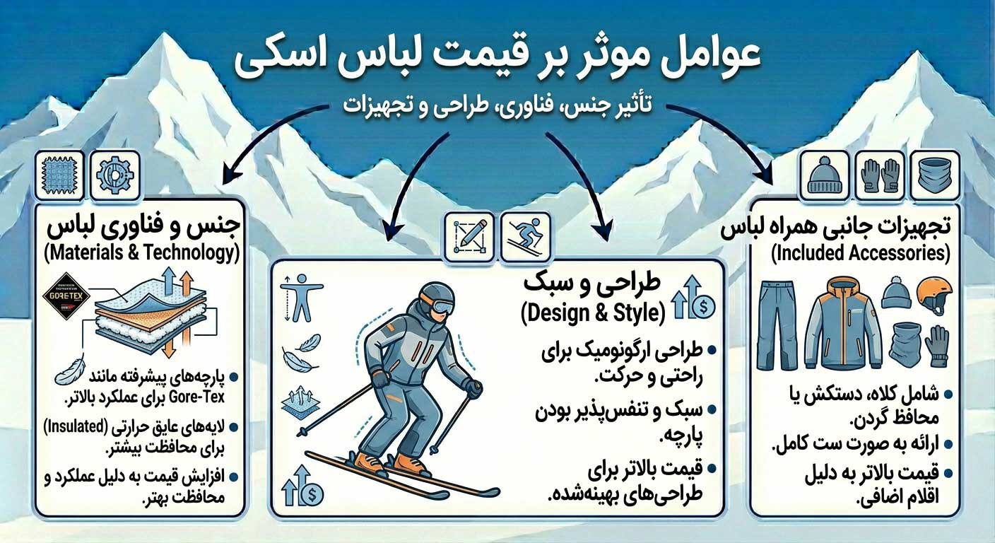 قیمت لباس اسکی
