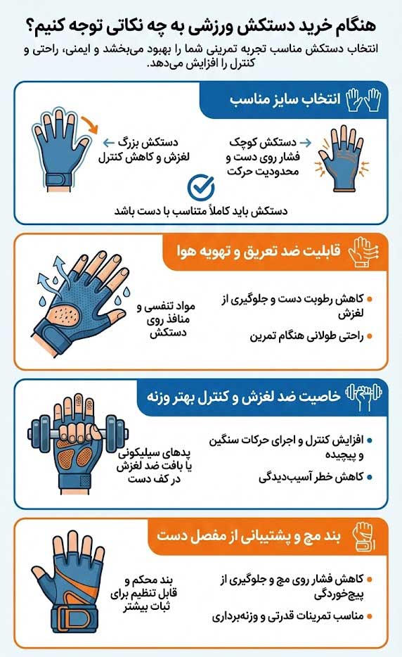 هنگام خرید دستکش ورزشی به چه نکاتی توجه کنیم؟
