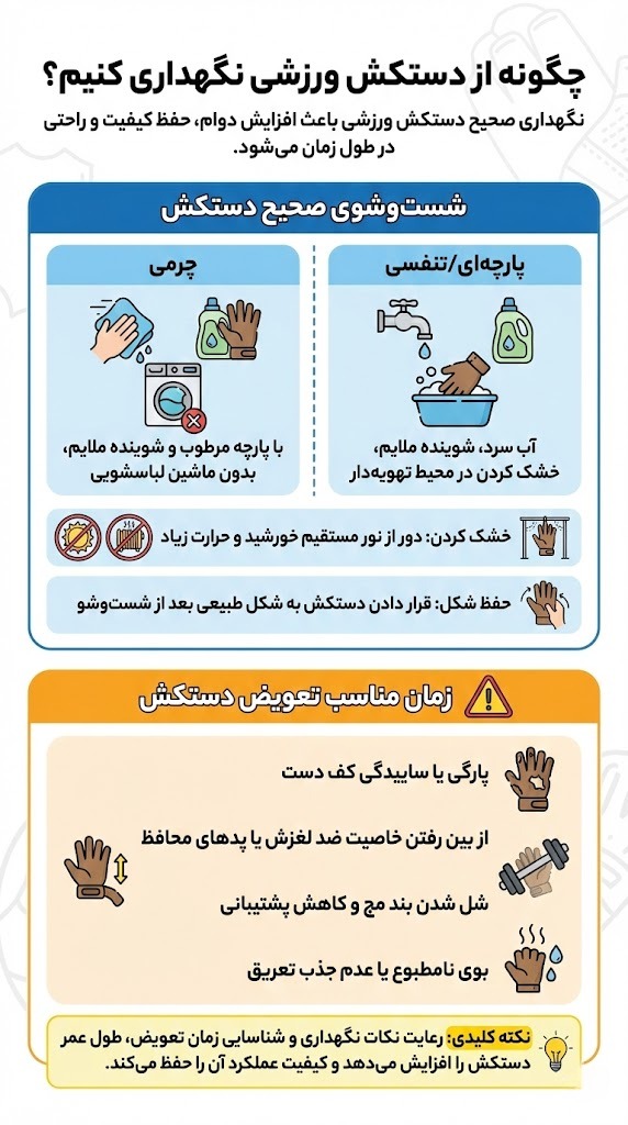 چگونه از دستکش ورزشی نگهداری کنیم؟