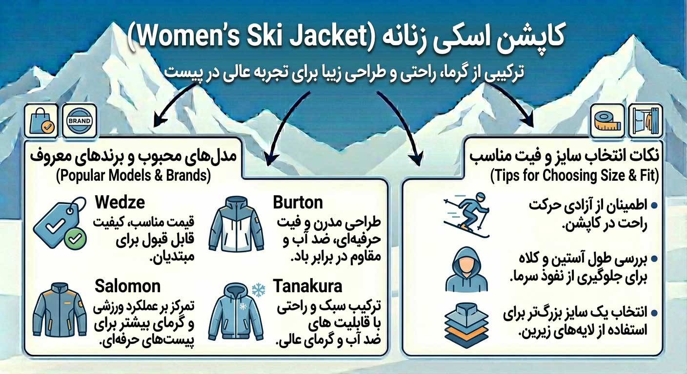 کاپشن اسکی زنانه
