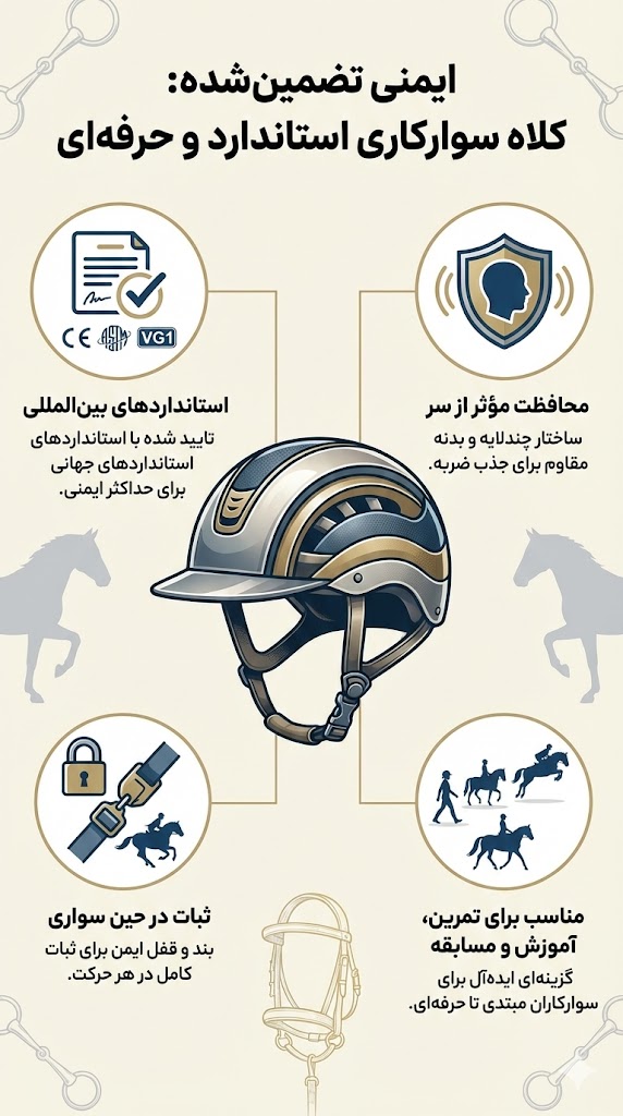 استانداردها و ایمنی کلاه سوارکاری