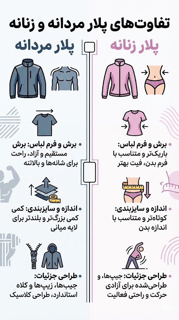 تفاوت‌های اصلی پلار مردانه و زنانه