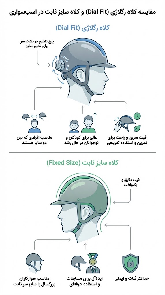 کلاه رگلاژی یا سایز ثابت
