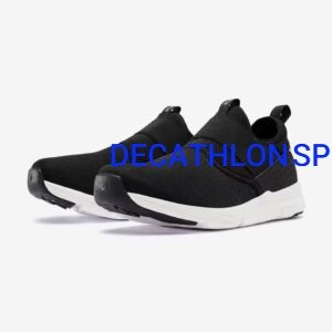 کفش پیاده‌روی زنانه DECATHLON PW 160 Slip On – مشکی/یاسی