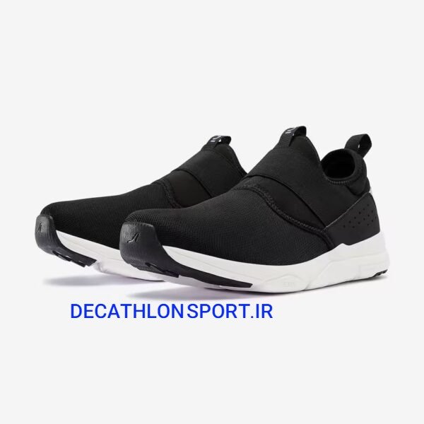 کفش پیاده‌روی زنانه DECATHLON PW 160 Slip On - مشکی/یاسی - Image 2