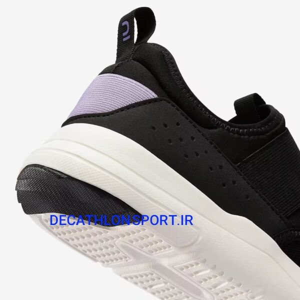 کفش پیاده‌روی زنانه DECATHLON PW 160 Slip On - مشکی/یاسی - Image 7