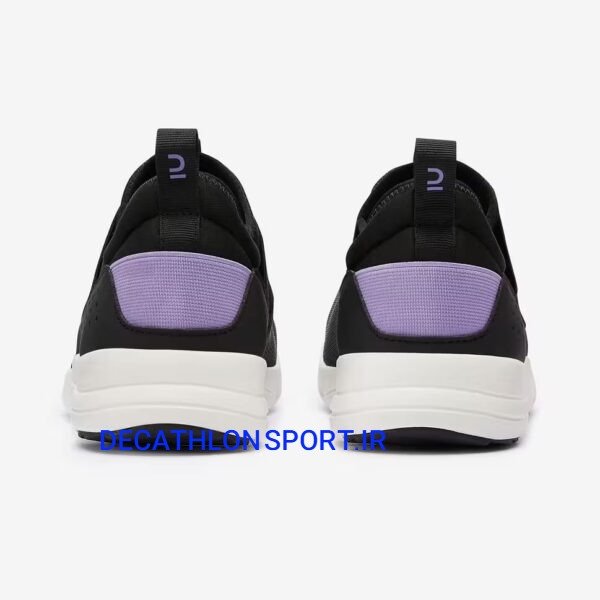 کفش پیاده‌روی زنانه DECATHLON PW 160 Slip On - مشکی/یاسی - Image 3
