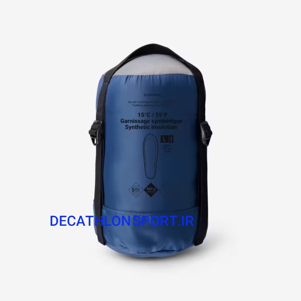 کیسه خواب کوهنوردی فورکلاز مدل MT500 – آبی، دمای راحتی 15 درجه سانتی‌گراد، الیاف مصنوعی